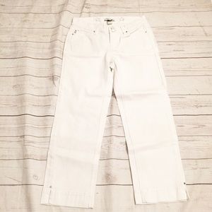 WHBM Cropped Ankle Pants Side Slit